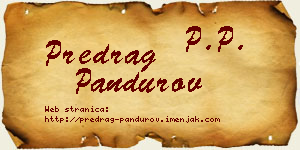 Predrag Pandurov vizit kartica